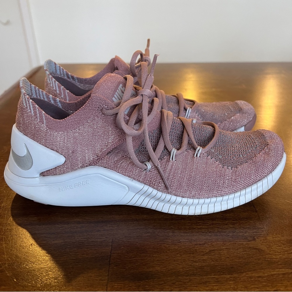 Nike training running shoe - pink mauve color with silver speckles